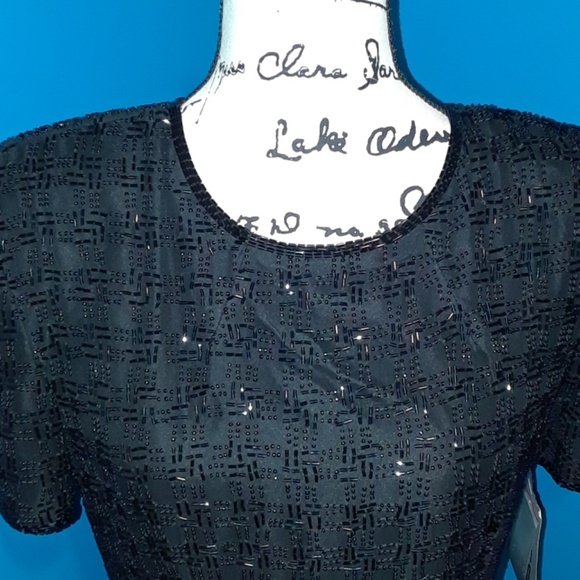 BNWT SCALA PLUS SIZE hand beaded cocktail dress - Picture 2 of 8